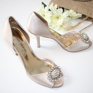 Gorgeous Champagne Satin Heal with Embellishment